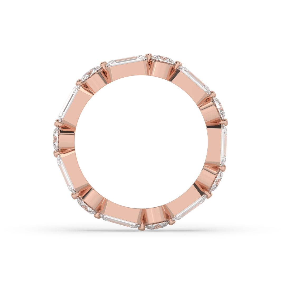Emerald Floating Eternity Band