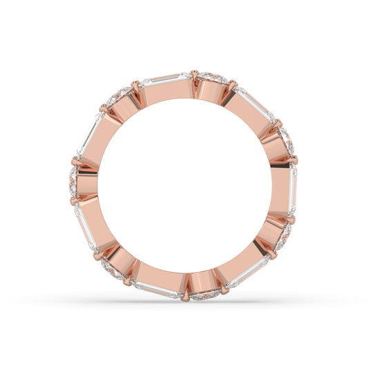 Emerald Floating Eternity Band
