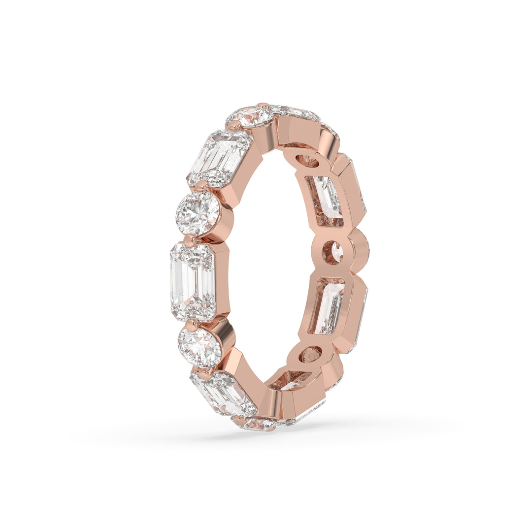 Emerald Floating Eternity Band