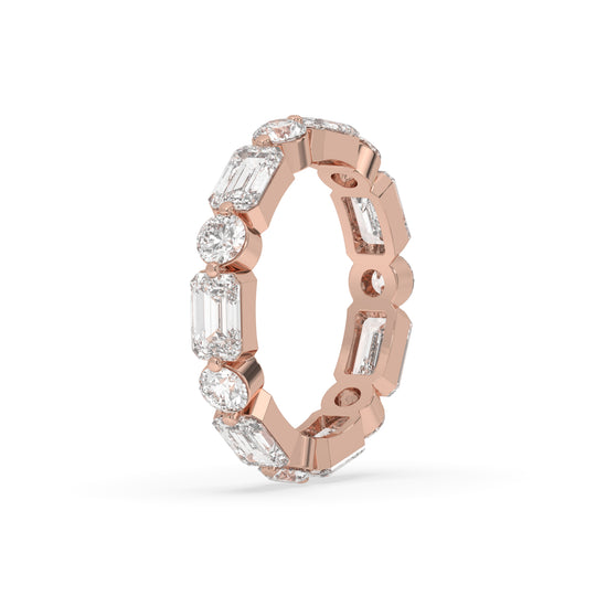 Emerald Floating Eternity Band