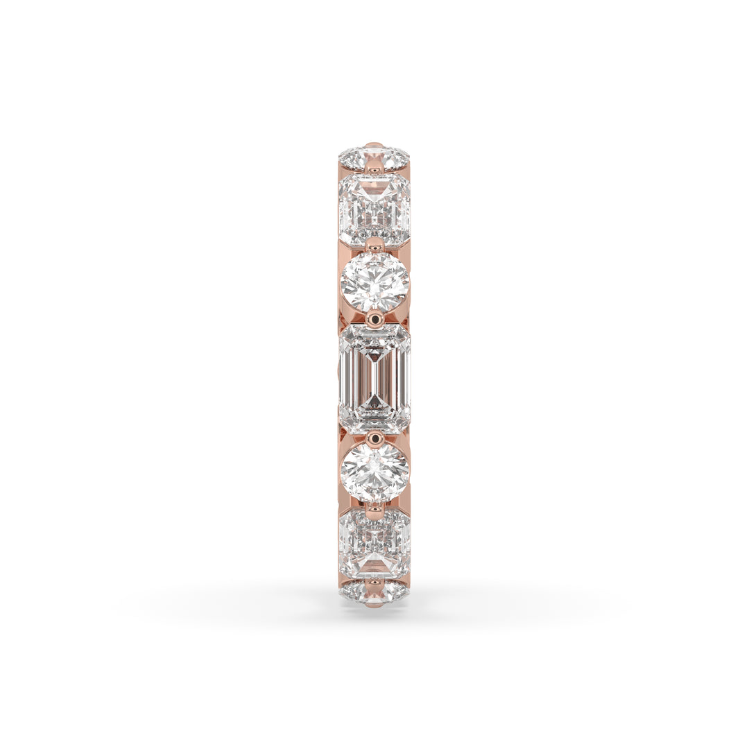 Emerald Floating Eternity Band