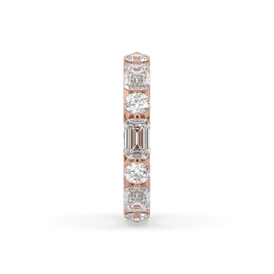 Emerald Floating Eternity Band