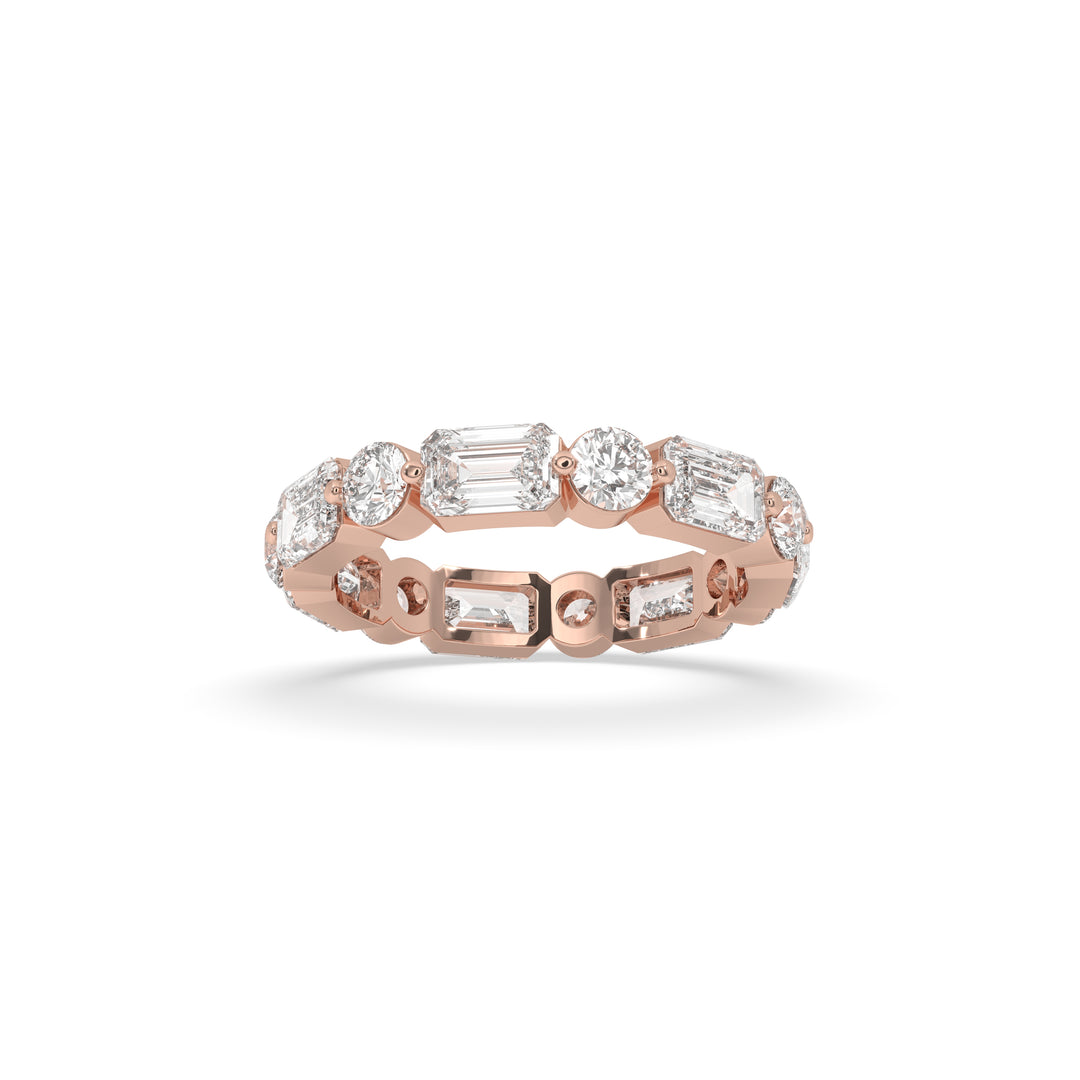 Emerald Floating Eternity Band