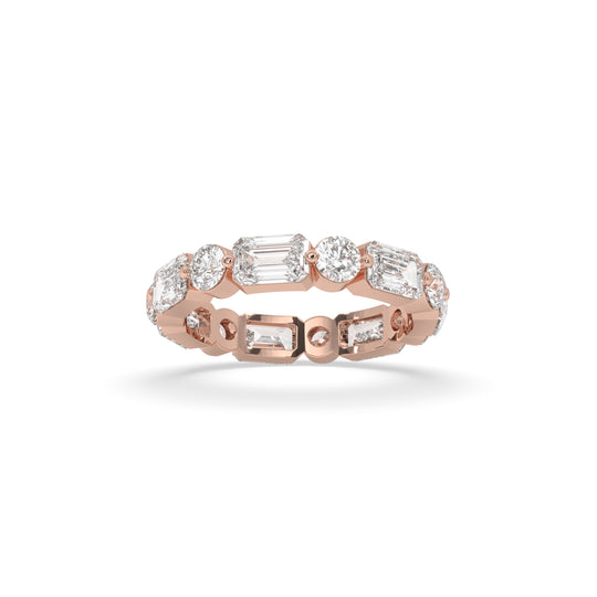 Emerald Floating Eternity Band