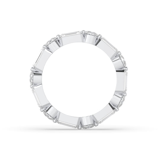 Emerald Floating Eternity Band