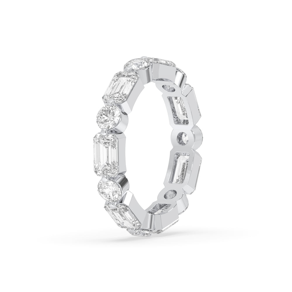 Emerald Floating Eternity Band