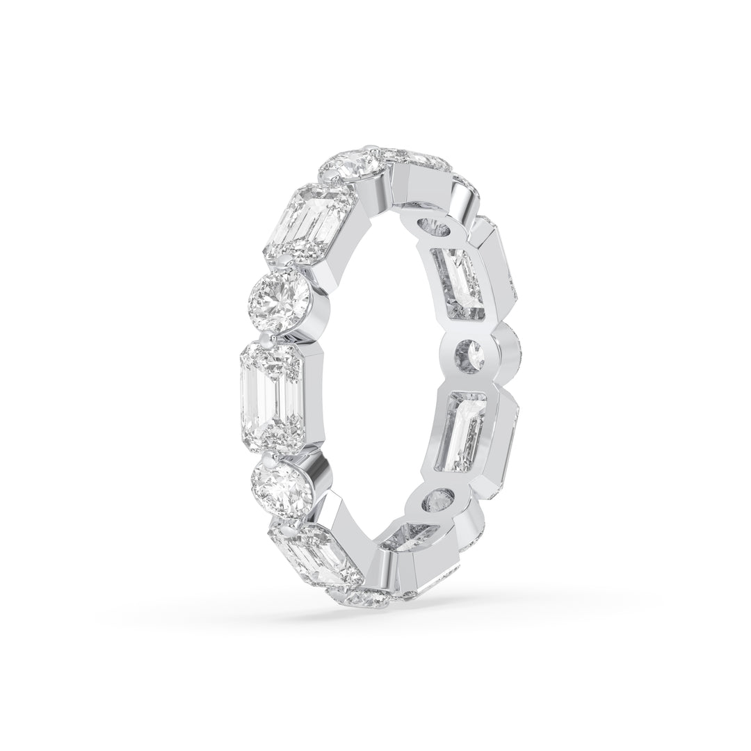 Emerald Floating Eternity Band