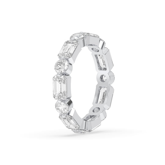 Emerald Floating Eternity Band