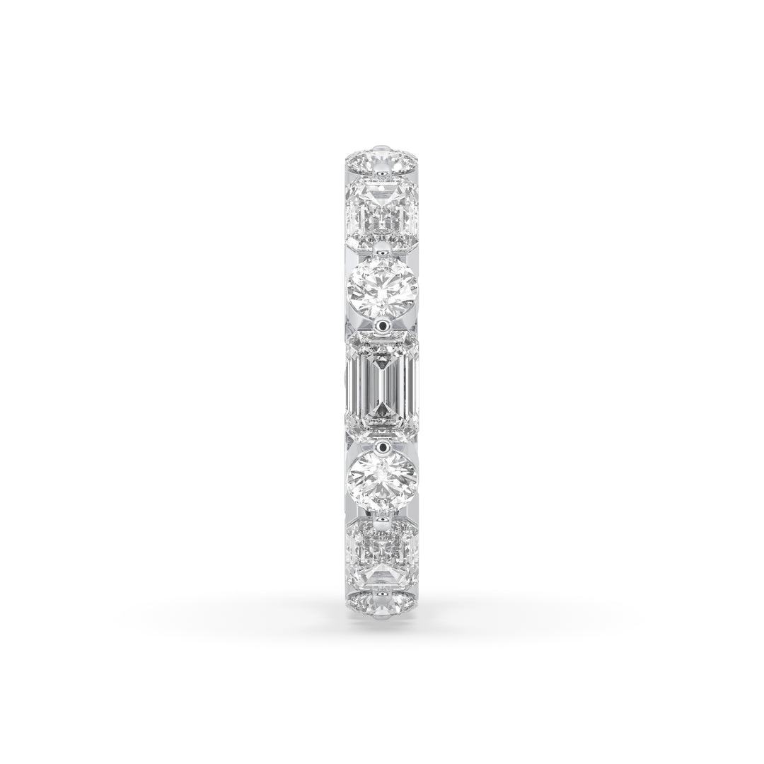 Emerald Floating Eternity Band