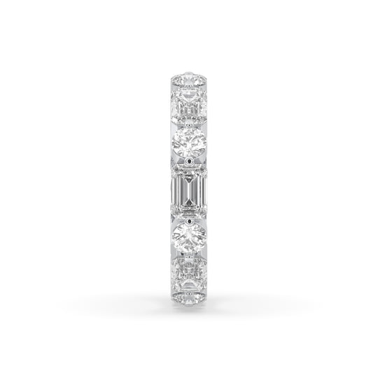 Emerald Floating Eternity Band