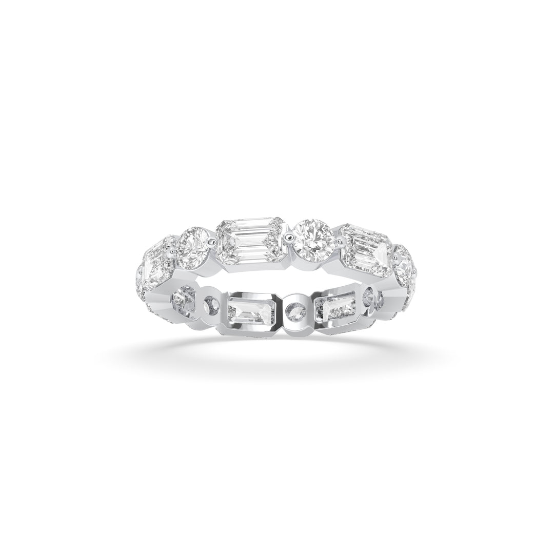 Emerald Floating Eternity Band