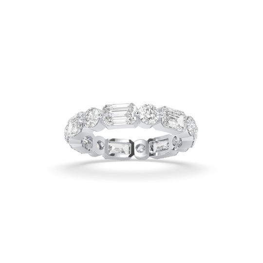 Emerald Floating Eternity Band