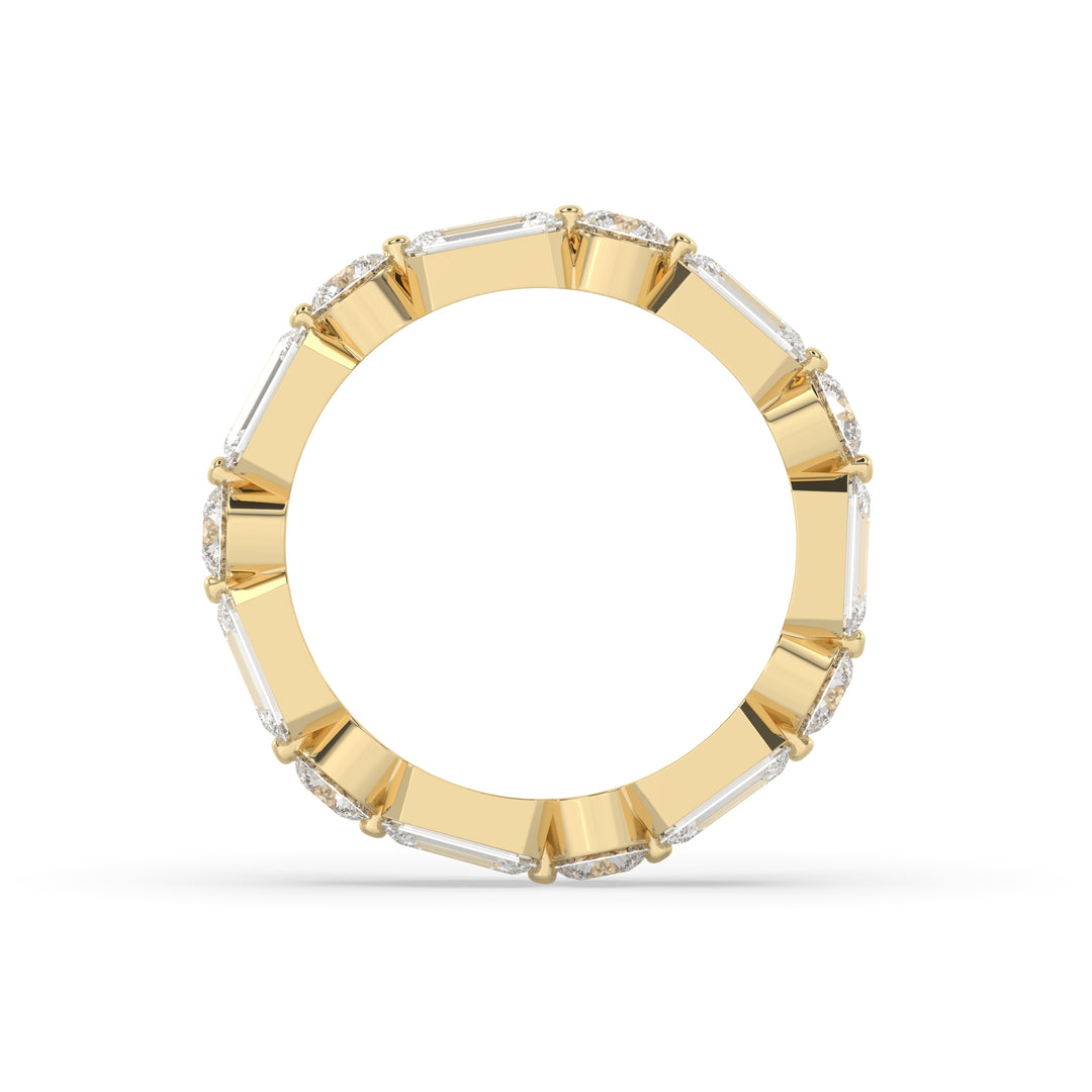 Emerald Floating Eternity Band