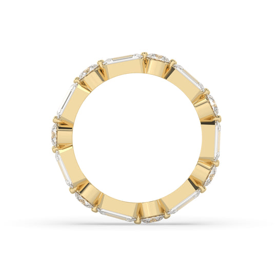 Emerald Floating Eternity Band