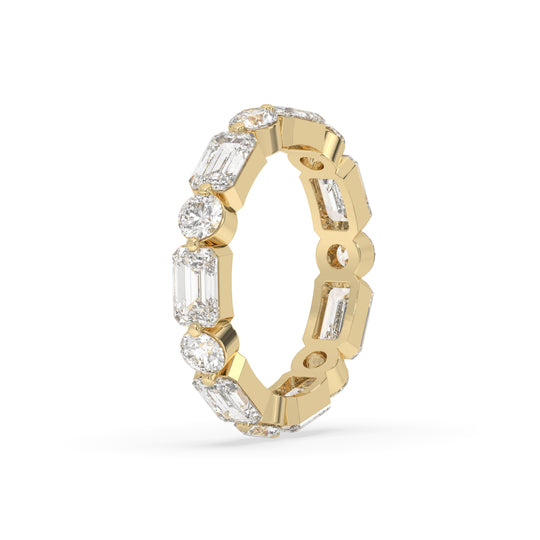 Emerald Floating Eternity Band