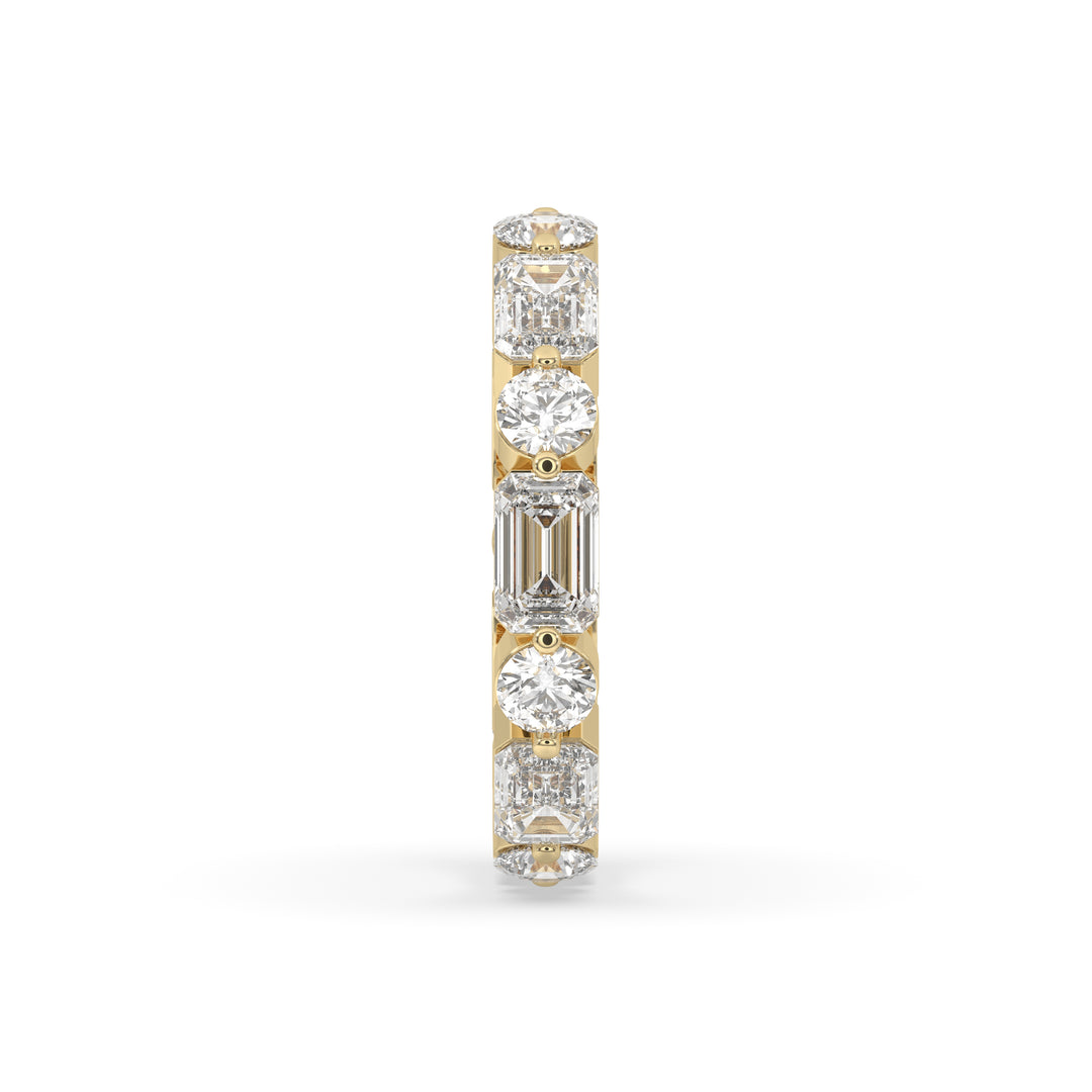 Emerald Floating Eternity Band