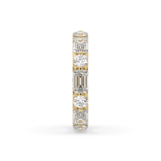 Emerald Floating Eternity Band