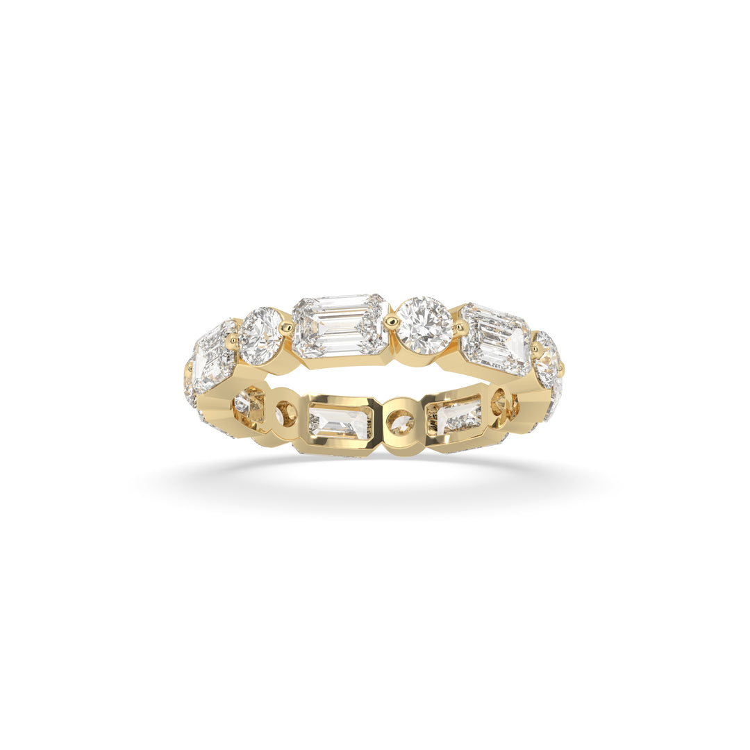 Emerald Floating Eternity Band