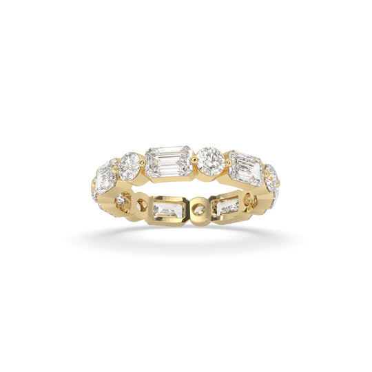 Emerald Floating Eternity Band