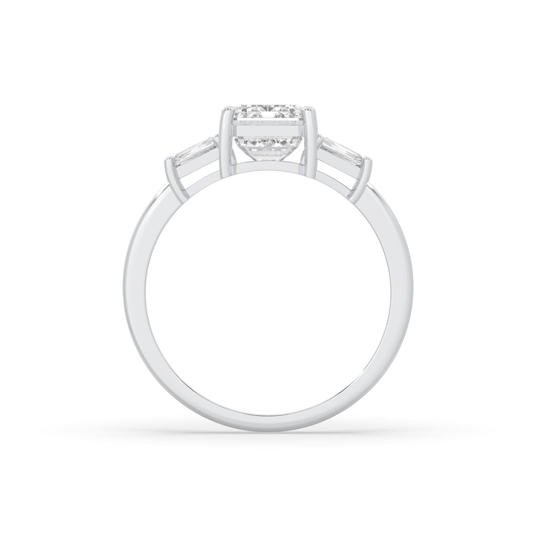 Emerald Diamond Engagement Ring