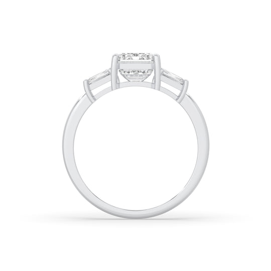 Emerald Diamond Engagement Ring