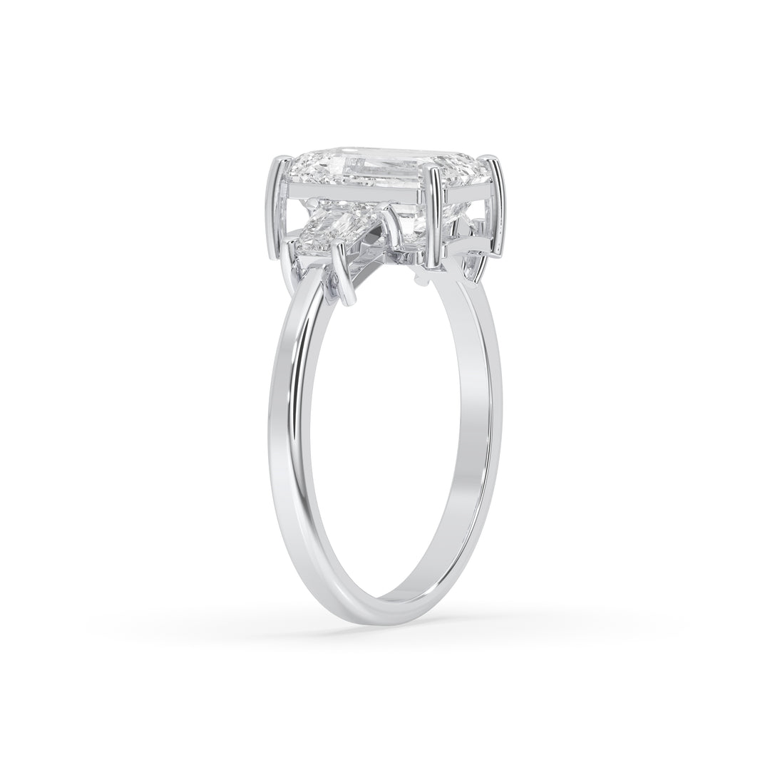 Emerald Diamond Engagement Ring