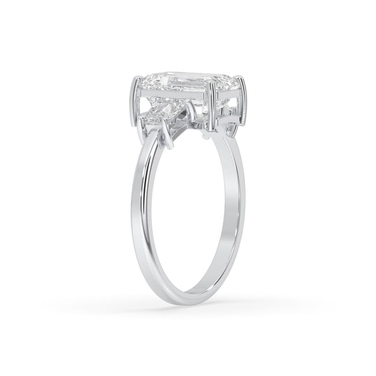 Emerald Diamond Engagement Ring