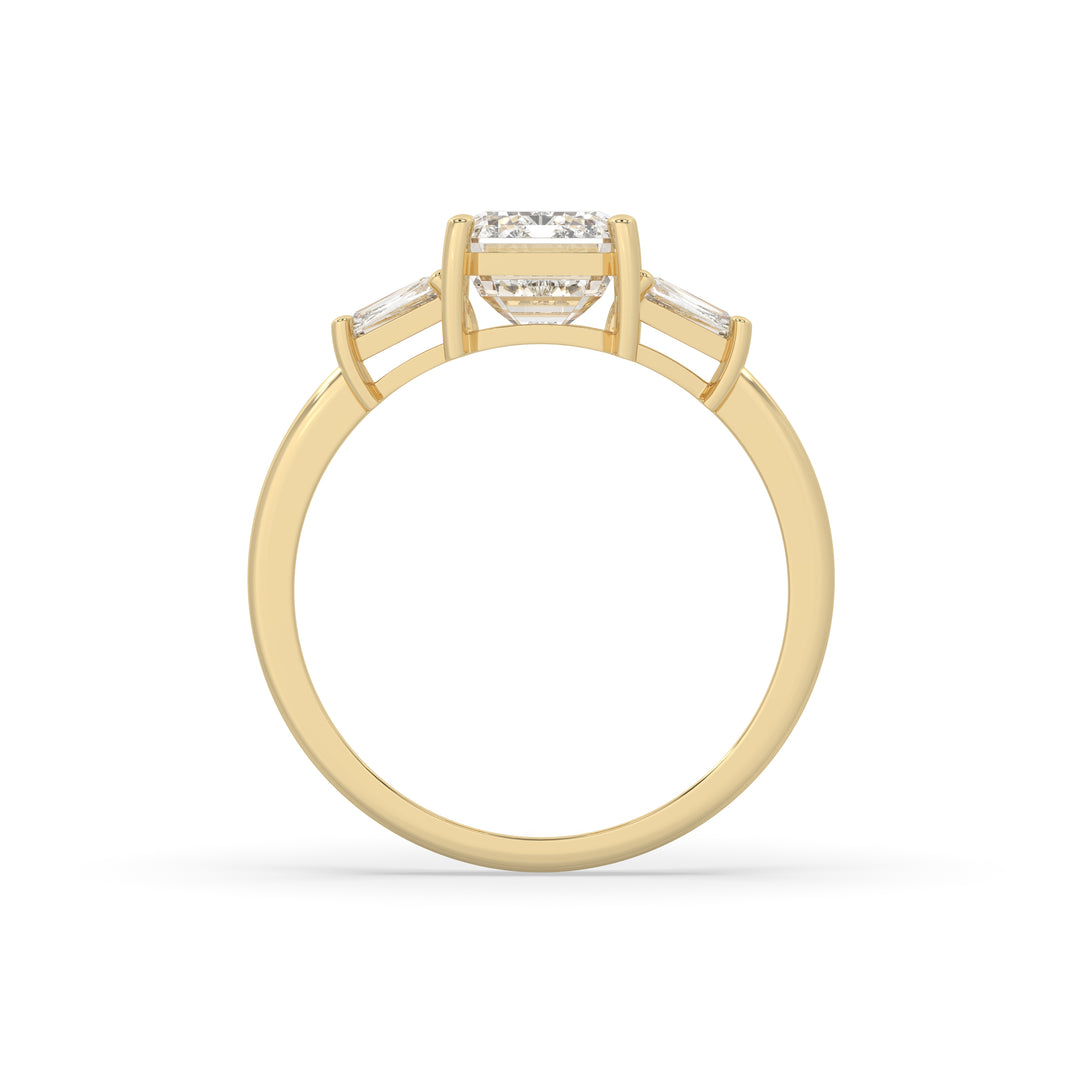 Emerald Diamond Engagement Ring