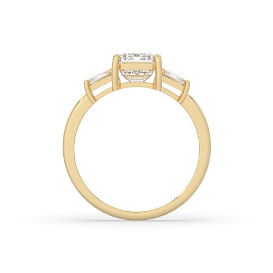 Emerald Diamond Engagement Ring