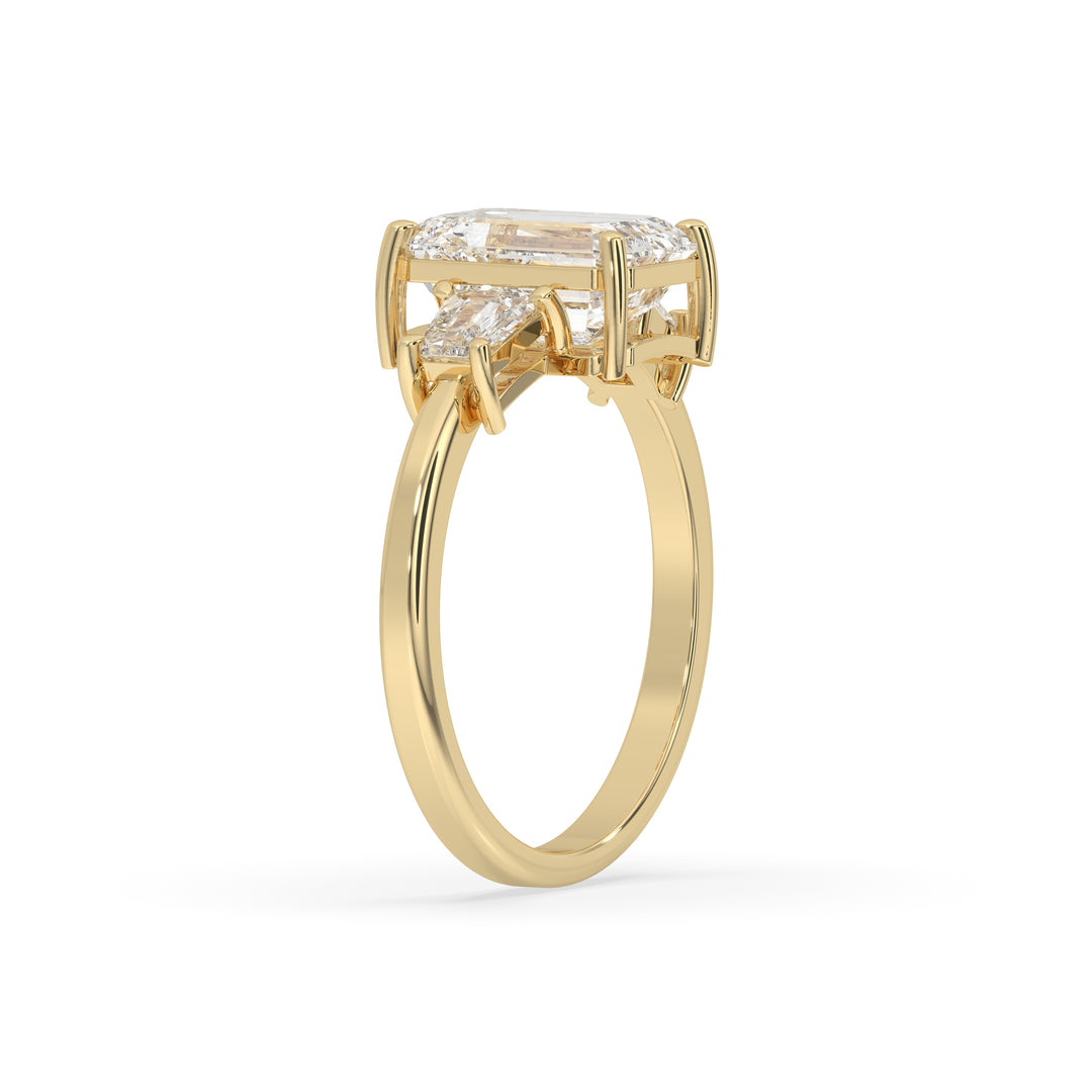 Emerald Diamond Engagement Ring