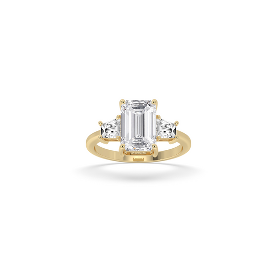 Emerald Diamond Engagement Ring