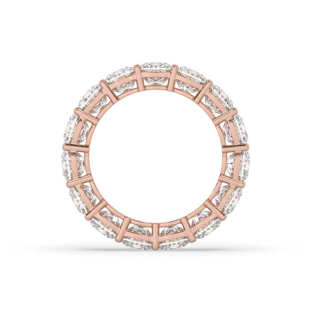 Round Shared Prong Eternity Band