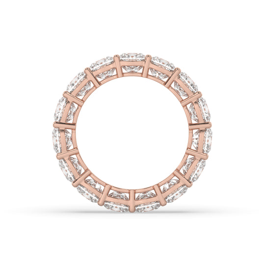Round Shared Prong Eternity Band