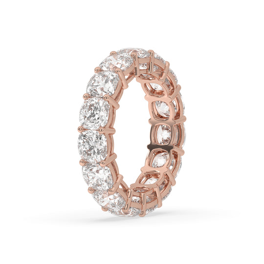Round Shared Prong Eternity Band