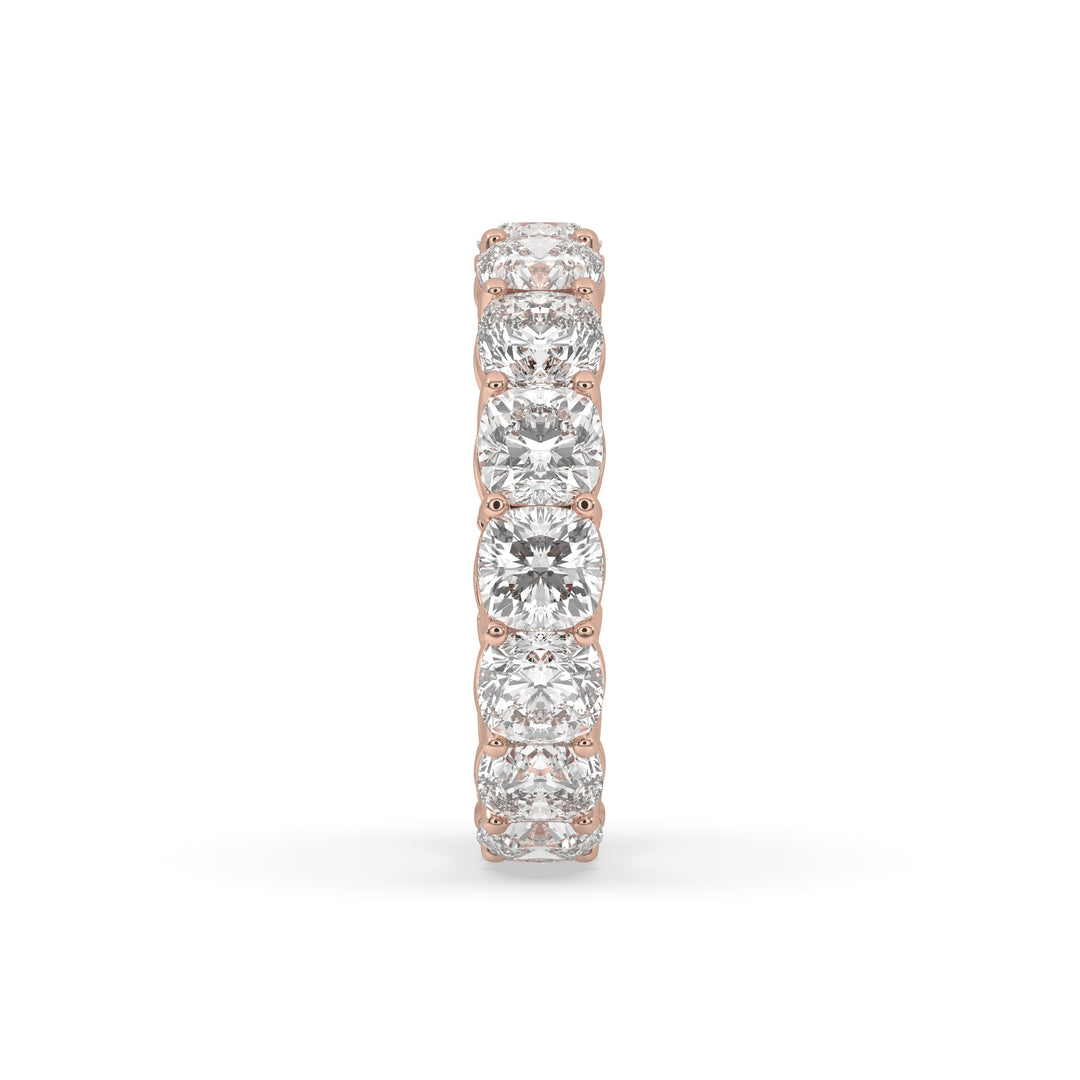 Round Shared Prong Eternity Band