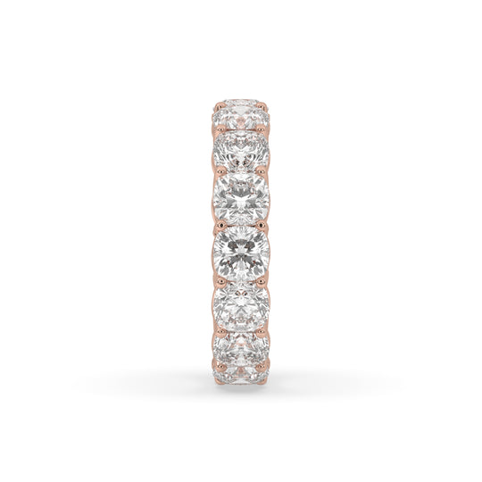 Round Shared Prong Eternity Band