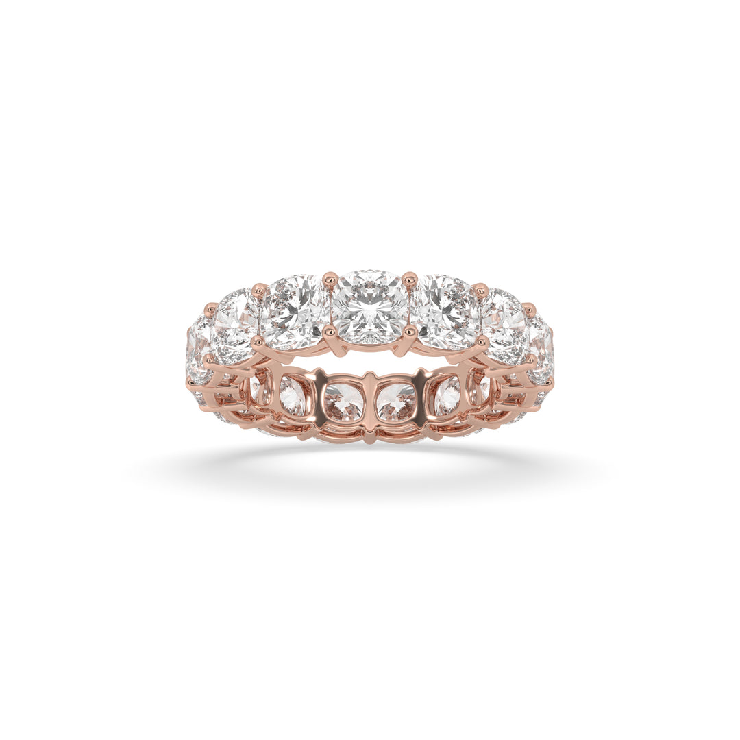 Round Shared Prong Eternity Band
