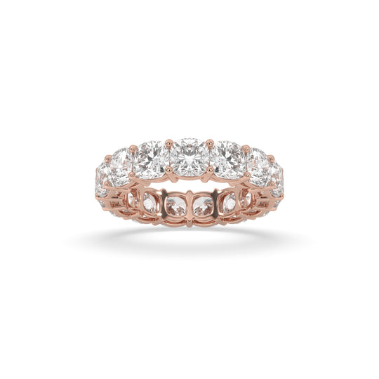 Round Shared Prong Eternity Band