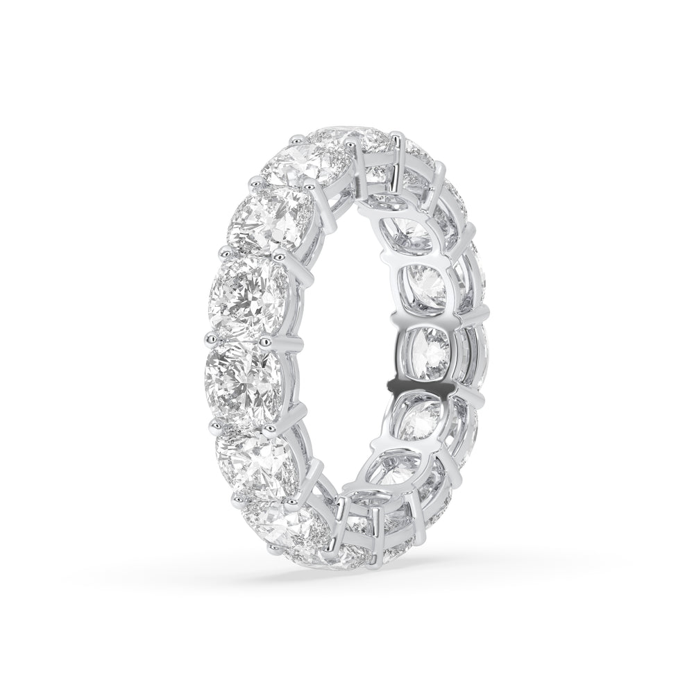 Round Shared Prong Eternity Band