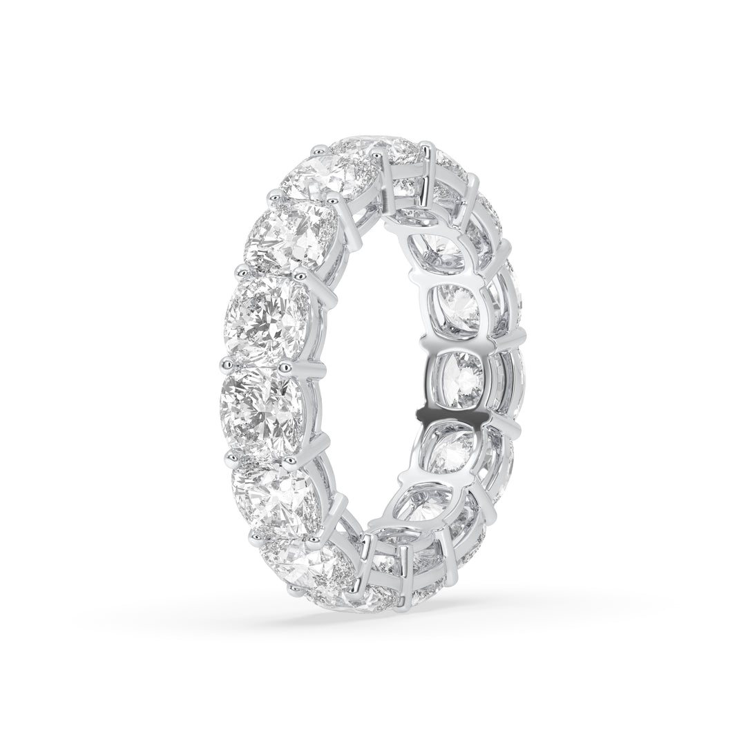 Round Shared Prong Eternity Band