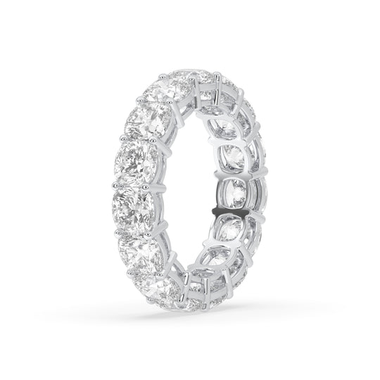 Round Shared Prong Eternity Band