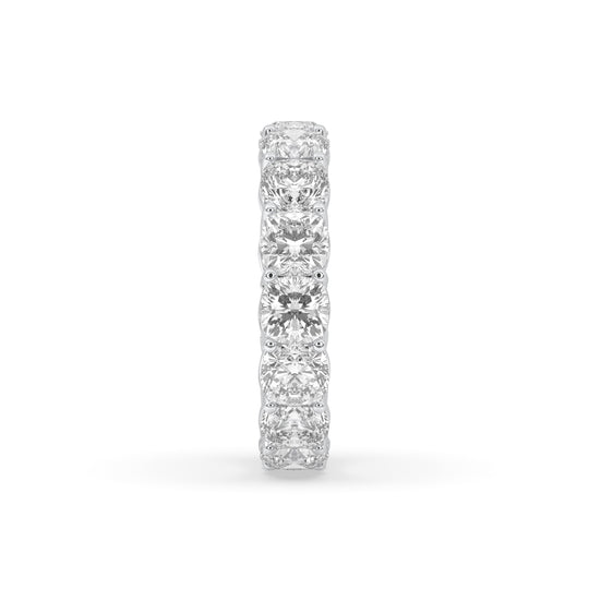 Round Shared Prong Eternity Band