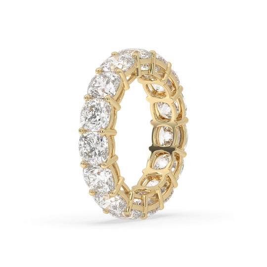 Round Shared Prong Eternity Band