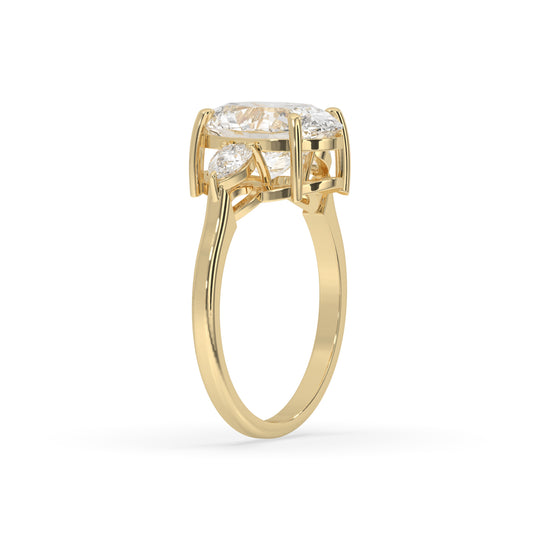 3 Pear Engagement Ring