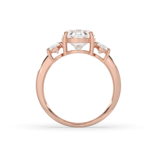 3 Stone Oval Engagement Ring