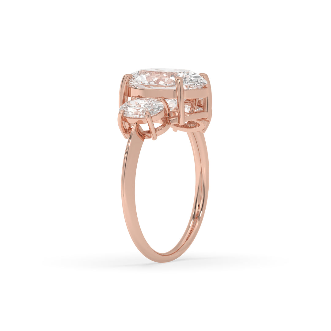 3 Stone Oval Engagement Ring