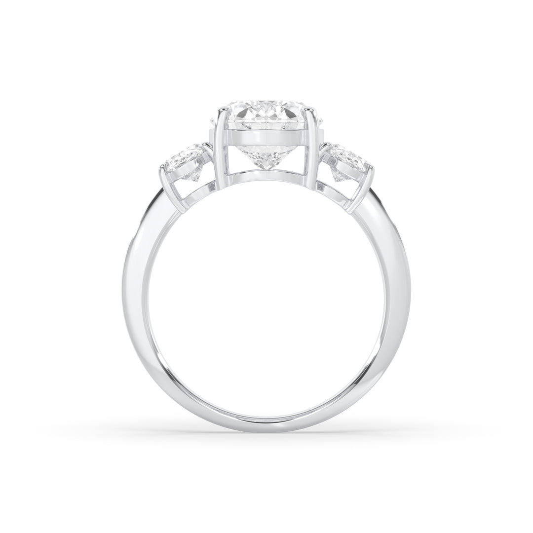3 Stone Oval Engagement Ring