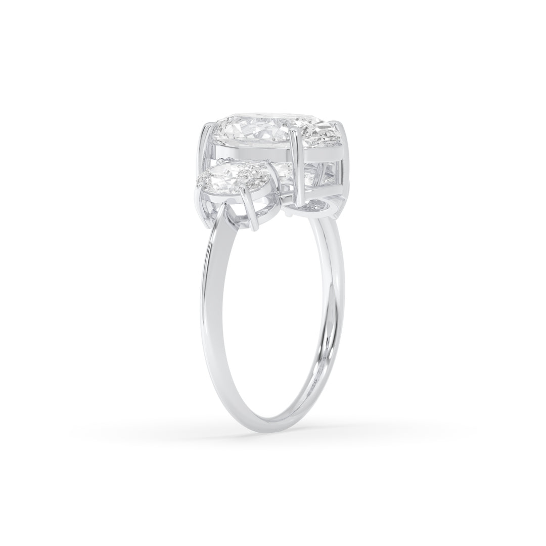 3 Stone Oval Engagement Ring