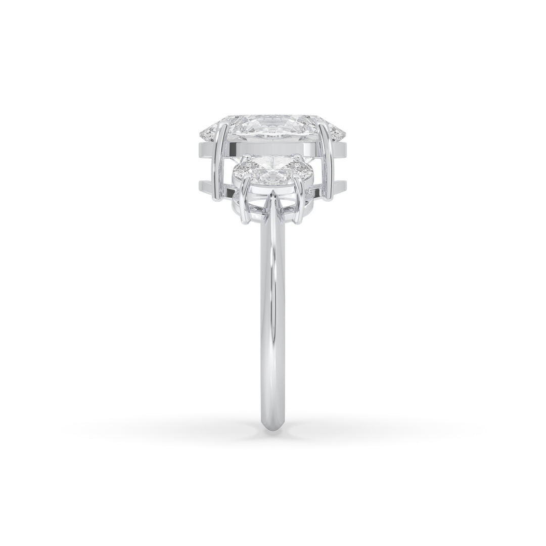 3 Stone Oval Engagement Ring