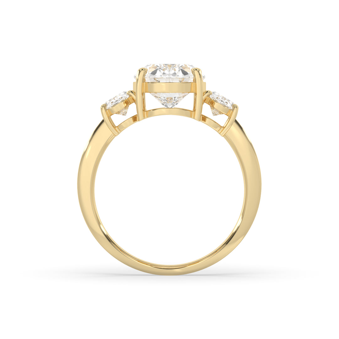 3 Stone Oval Engagement Ring